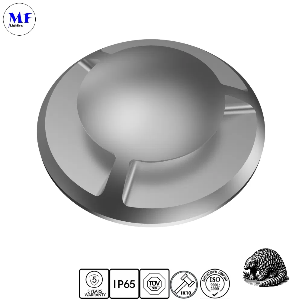 سعر المصنع 12V IP65 ضوء ممر LED مقاوم للماء ضوء مدفون تحت الأرض للحدائق والأرصفة مع تعديل زاوية الإضاءة الديناميكية