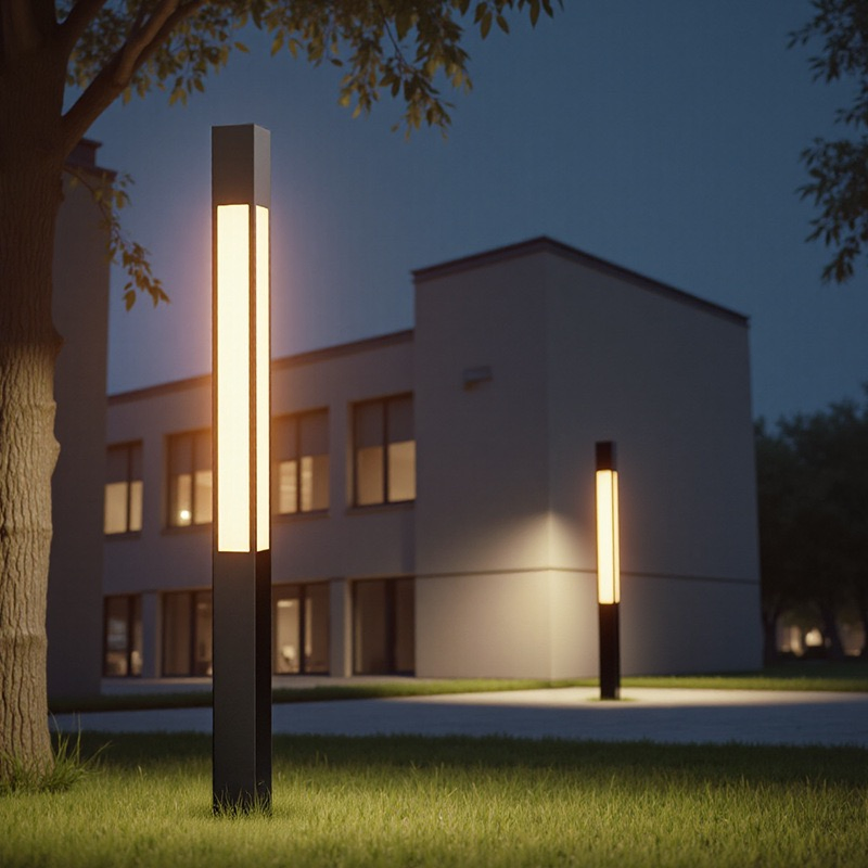 ضوء حديقة LED مقاوم للماء من الألمنيوم، ضوء عمود حديث، إضاءة خارجية، زخرفة، مصباح إضاءة شمسية