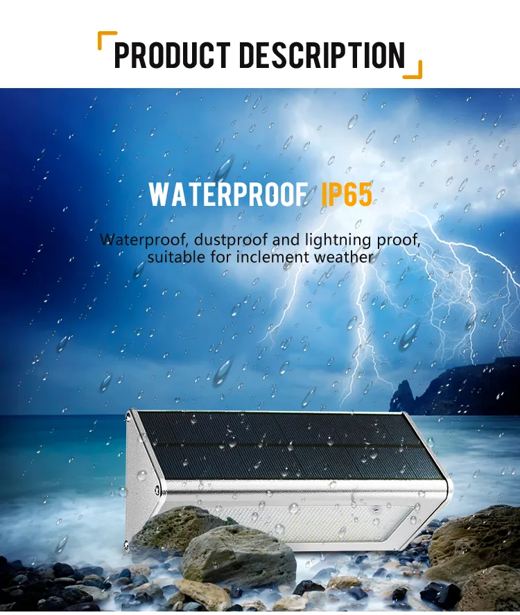 حديقة ذكية خارجية ديكور ضوء جدار LED الشمسية ضوء الشمس في الهواء الطلق الطاقة الشمسية ضوء LED