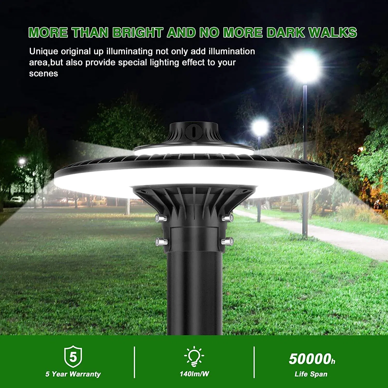 أضواء ممرات خارجية LED مقاومة للماء IP65 هيكل من الألمنيوم مزود بالطاقة AC لحديقة المناظر الطبيعية ومسار الفناء 80W