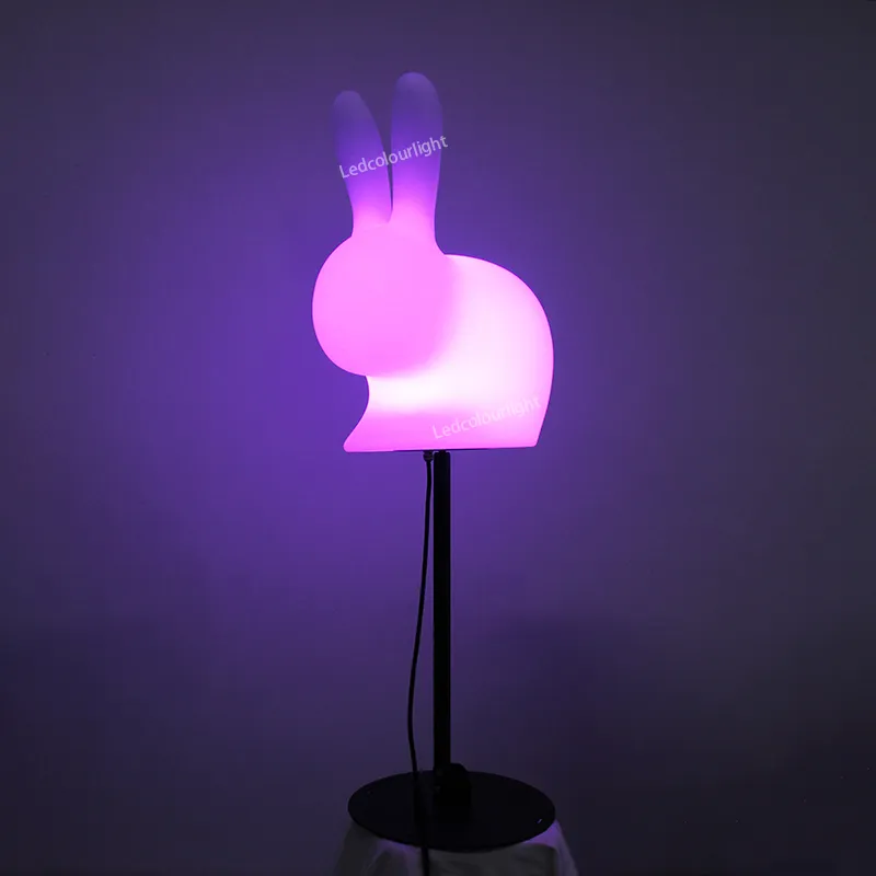 أضواء حديقة خارجية ملونة على شكل أرنب بتقنية دي إم إكس RGB