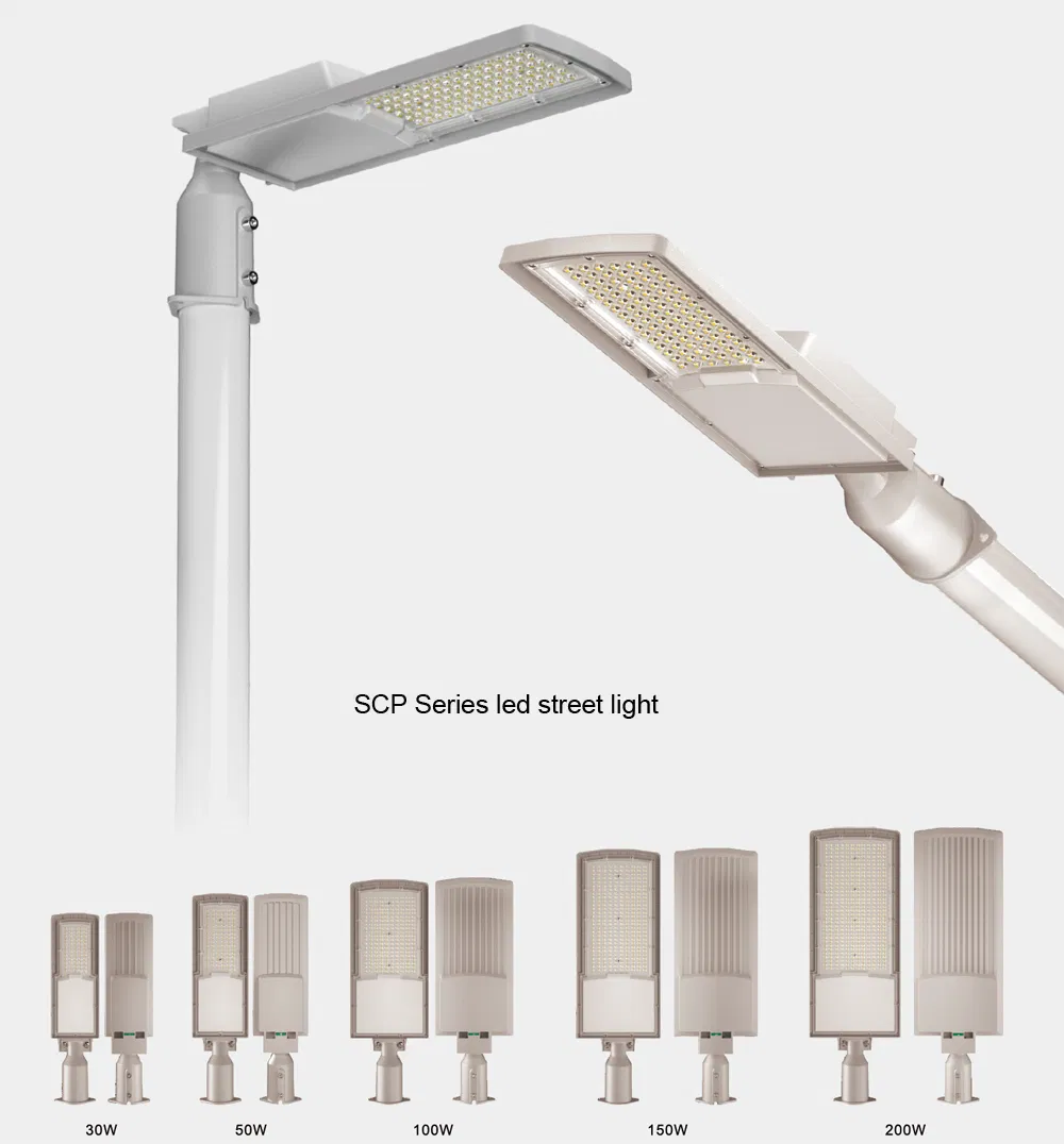 Ik10 100W مصباح شارع LED للإضاءة العامة في الحدائق الخارجية والطرق الرئيسية الحضرية
