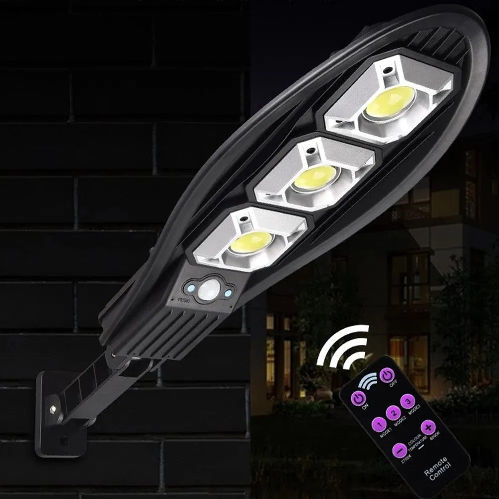 500 مصباح شمسي LED خارجي يعمل بالطاقة الشمسية مقاوم للماء مع مستشعر حركة PIR لإضاءة الشوارع لتزيين الحدائق