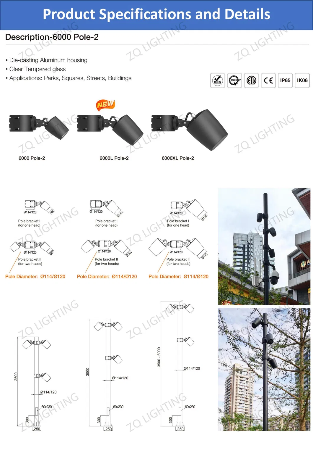 بيع ساخن ضوء LED ضوء حديقة OEM ضوء خارجي شمسي ضوء عمود ضوء بولارد ضوء قمة بقعة ضوء منظر طبيعي