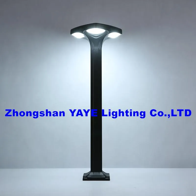 أفضل جودة 30 واط مصباح عمود LED من الألمنيوم الأسود للحديقة والمسار والمناظر الطبيعية IP66