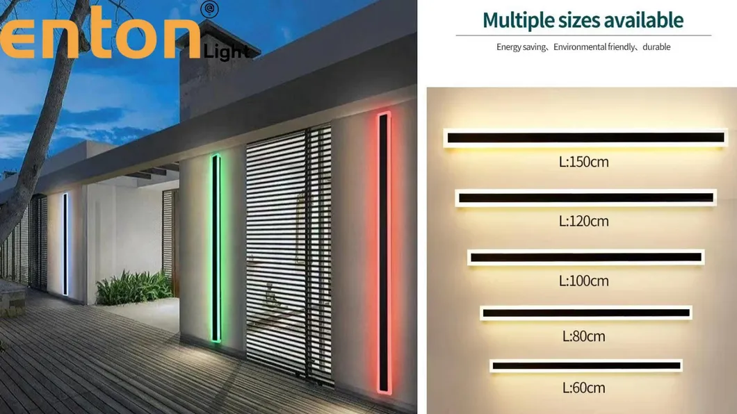 ضوء حائط خارجي ذكي بتغيير الألوان RGB IP65 LED للحديقة