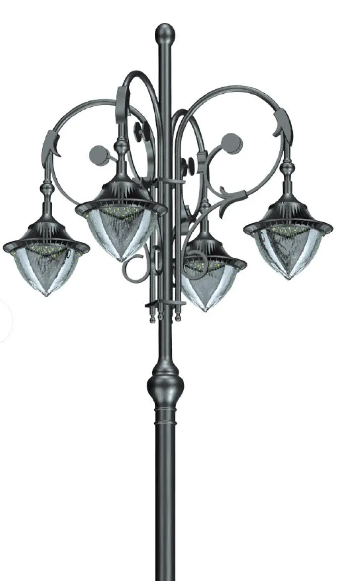 أضواء حديقة خارجية عالية السطوع مصنوعة من الألمنيوم مع عمود مثبت للتعليق 110lm/W 60W 100W