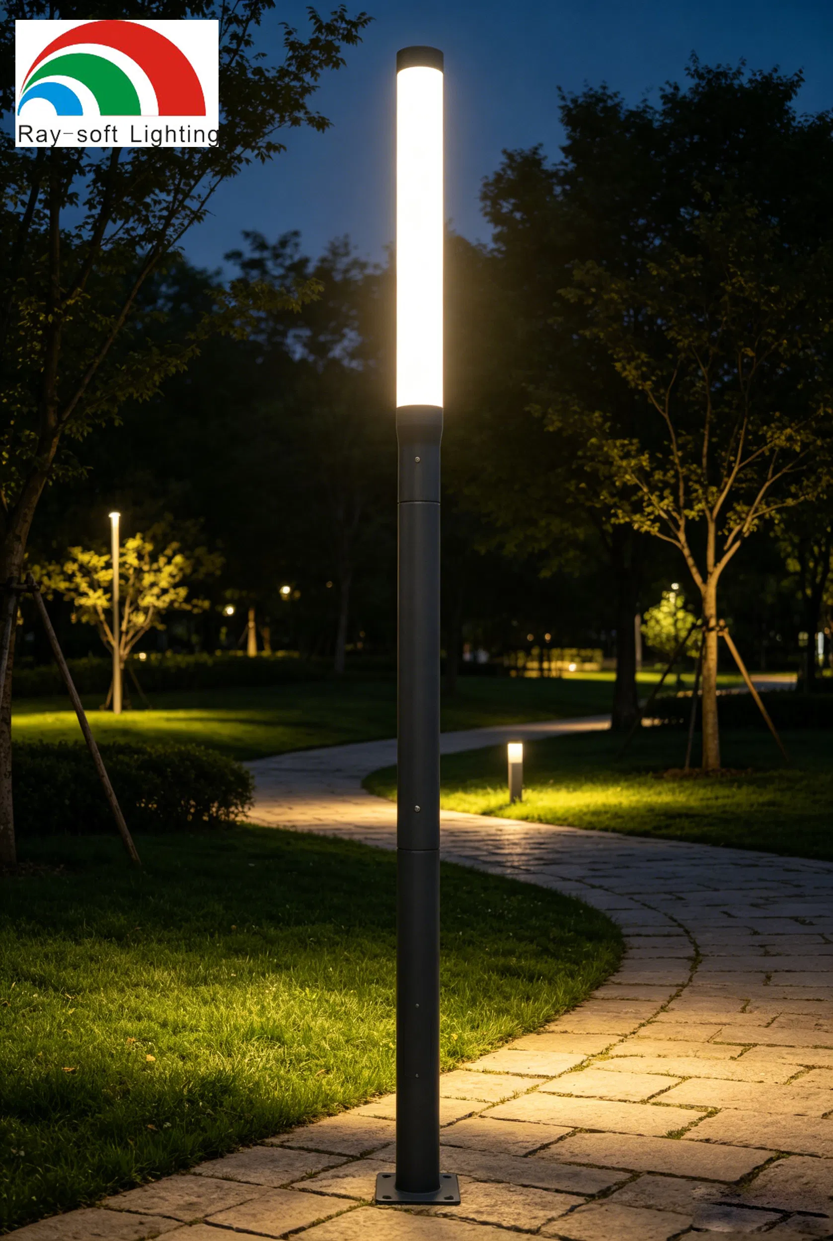 2026 تصميم نوع الانقسام الجديد 3mtr 3.5mtr 3.9mtr 30W 40W ضوء حديقة خارجي عمود إنارة LED للمسارات والحدائق والمنتزهات والساحات