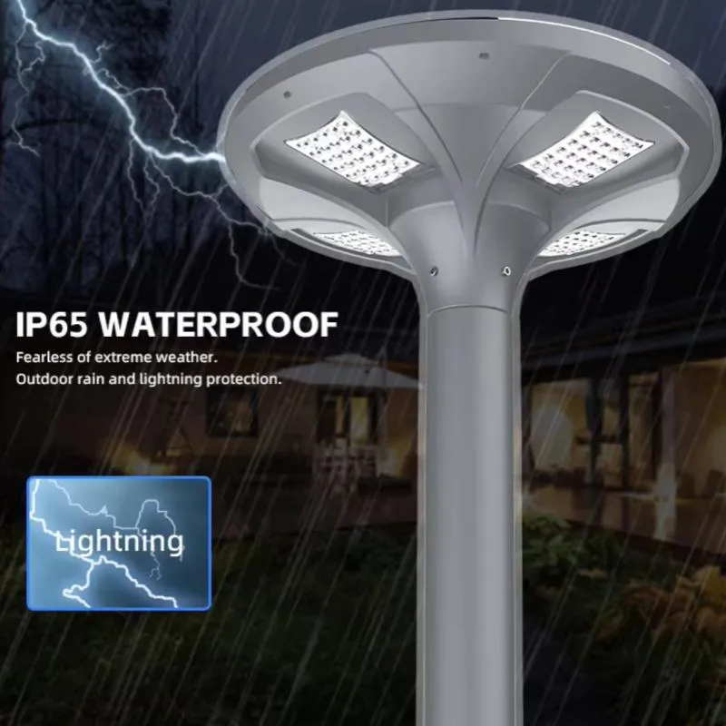 إضاءة شوارع شمسية خارجية IP65 LED مقاومة للماء لحديقة الفناء الخلفي والحديقة 70W/80W/100W/120W الأضواء المصابيح
