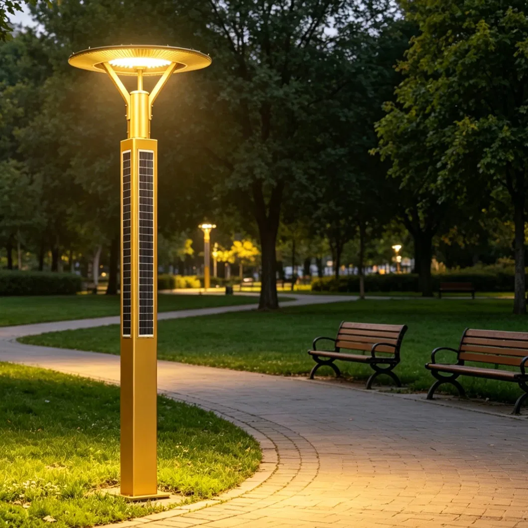 ضوء حديقة شمسي 200W 300W 100W 50W ضوء حديقة LED شمسي 3m 4m 5m ارتفاع لضوء حديقة شمسي LED مصباح عمود شمسي قابل للشحن