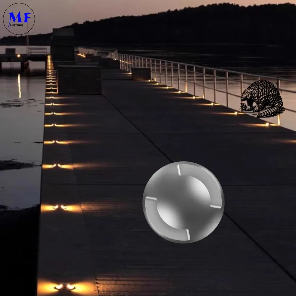 سعر المصنع 12V IP65 ضوء ممر LED مقاوم للماء ضوء مدفون تحت الأرض للحدائق والأرصفة مع تعديل زاوية الإضاءة الديناميكية