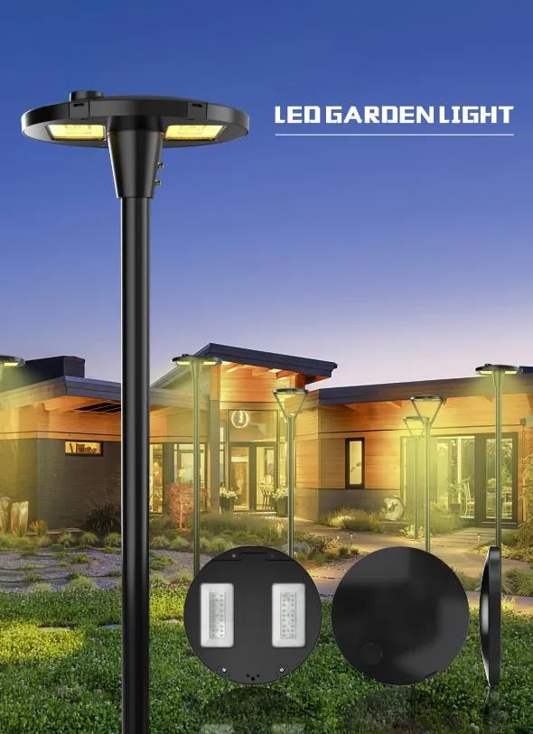 مصباح حديقة دائري LED للإضاءة الخارجية 80W إضاءة المناظر الطبيعية