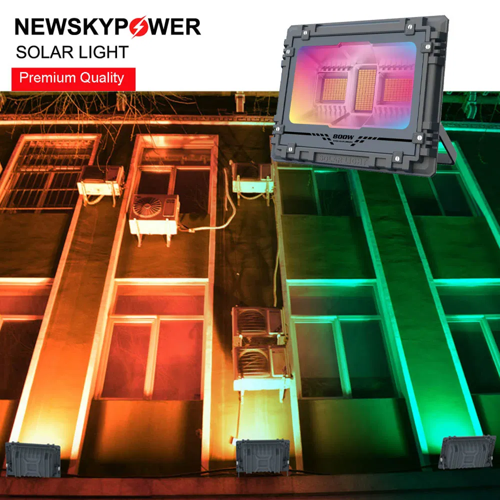 IP65 ضوء حديقة خارجي يعمل بالطاقة الشمسية مقاوم للماء مع تحكم عن بعد ضوء فيض LED بالجملة مع RGB