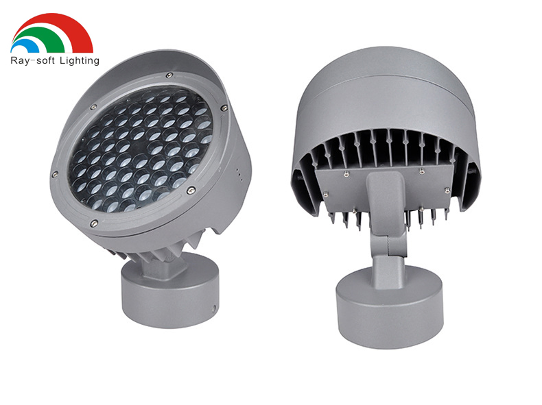 48W مصباح LED مضاد للتوهج IP65 ضوء كشاف خارجي دائري مثبت على القاعدة لغسل الجدران المعمارية