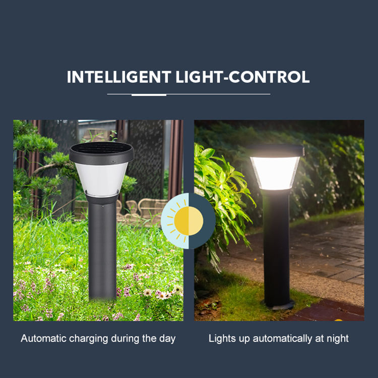 أضواء حديقة شمسية LED من الألمنيوم مقاومة للماء للط outdoors للحديقة والفناء والساحة والممرات وإضاءة المنزل IP65 5W