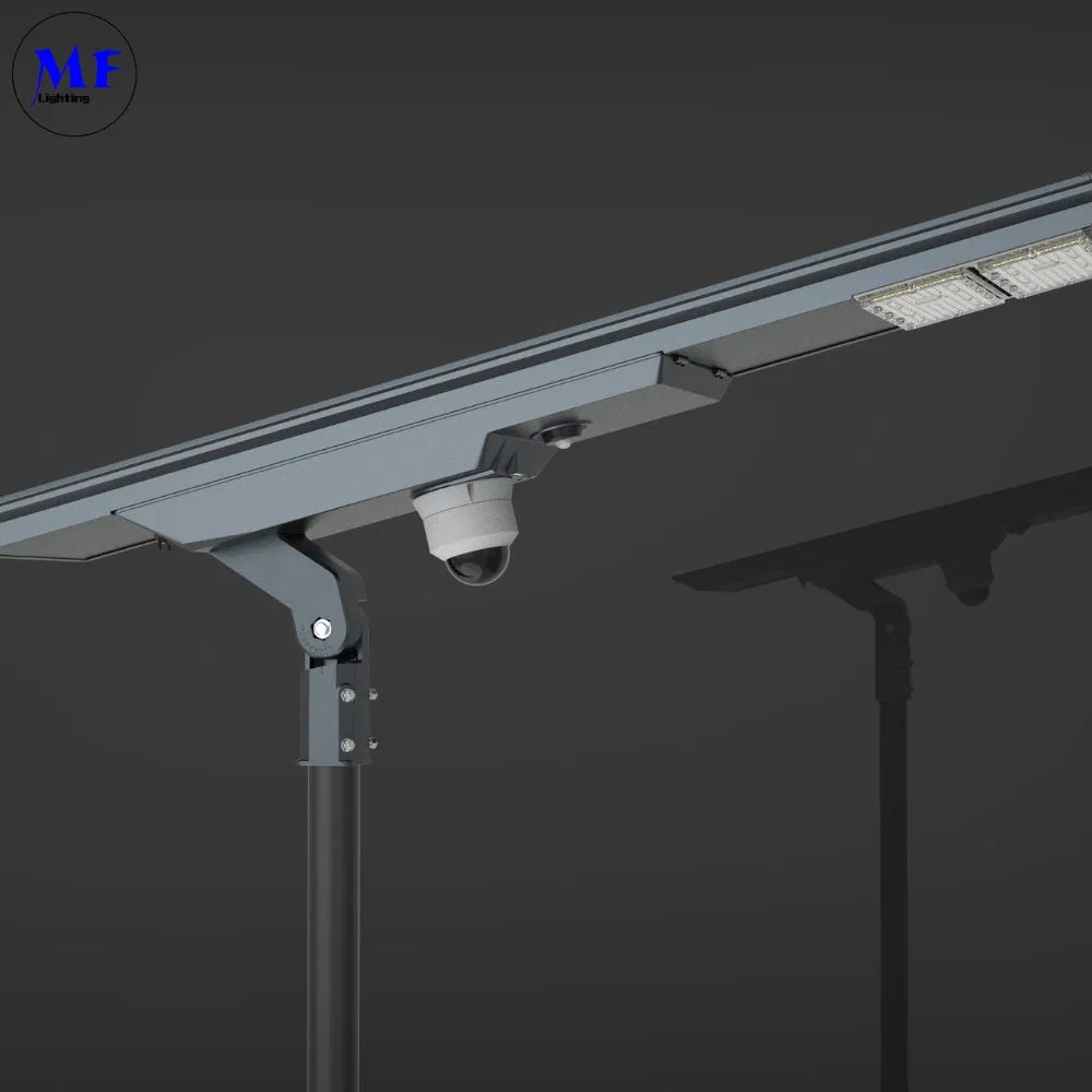 سعر المصنع 100W 5000K 100lm/W LiFePO4 ضوء الفيضانات المثبت على العمود للحديقة والمنتزه ومسار الضوء الشمسي المتكامل LED الشامل