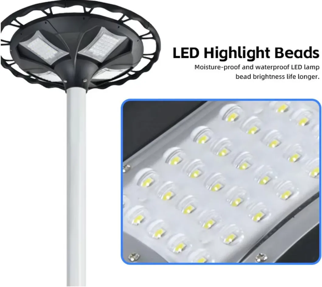 إضاءة شوارع شمسية خارجية IP65 LED مقاومة للماء لحديقة الفناء الخلفي والحديقة 70W/80W/100W/120W الأضواء المصابيح