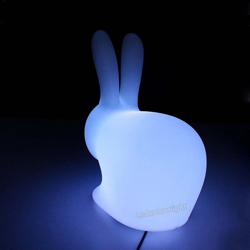 أضواء حديقة خارجية ملونة على شكل أرنب بتقنية دي إم إكس RGB