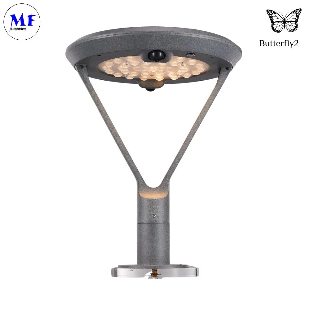 إضاءة الحديقة الخارجية ضوء LED IP66 ضوء حديقة شمسي ضوء شارع شمسي LED مع مستشعر حركة PIR لحديقة الفناء فيلا ممر مدخل بورتش