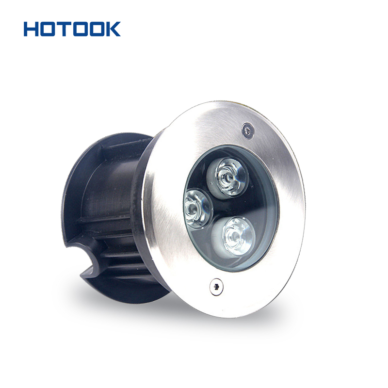 IP68 ضوء أرضي LED مقاوم للماء RGB ضوء إضاءة المناظر الطبيعية مدمج في الأرض للحدائق والساحات الخارجية IP68 ضوء تحت الأرض LED