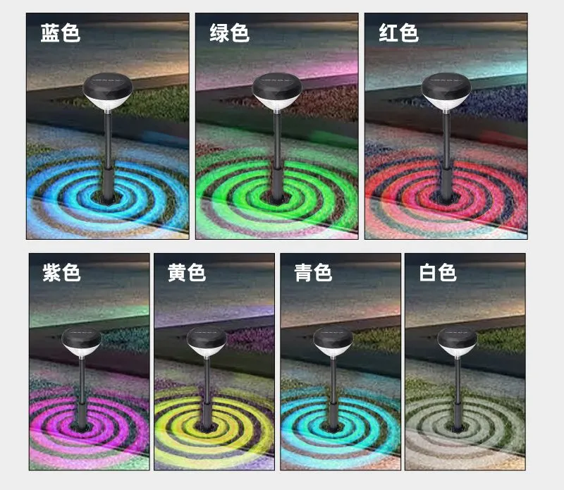نمط جديد RGB IP65 ضوء حديقة خارجي LED شمسي مقاوم للماء للإضاءة المناظر الطبيعية والأرض