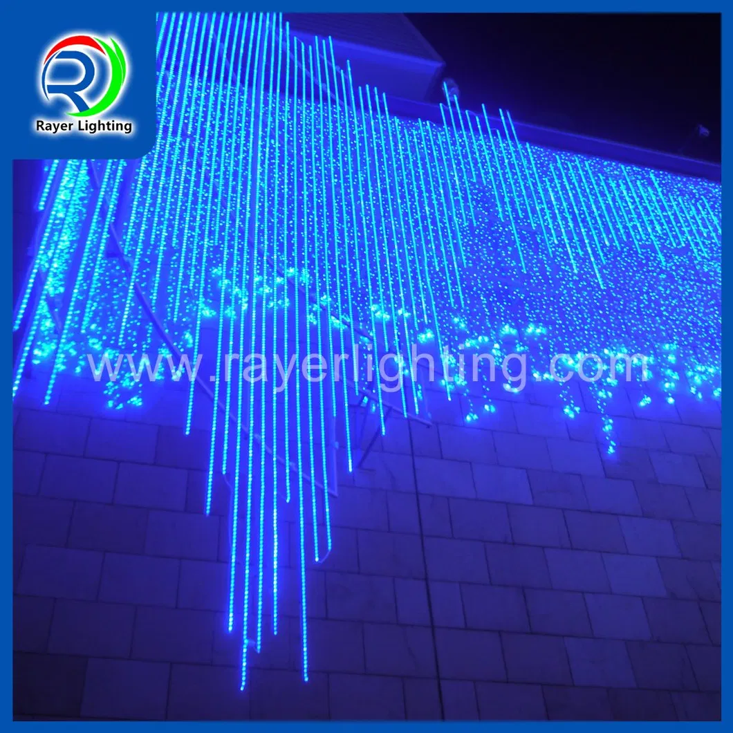 أضواء ستائر LED خضراء معتمدة تجارياً لعيد الميلاد لأغراض الحدائق