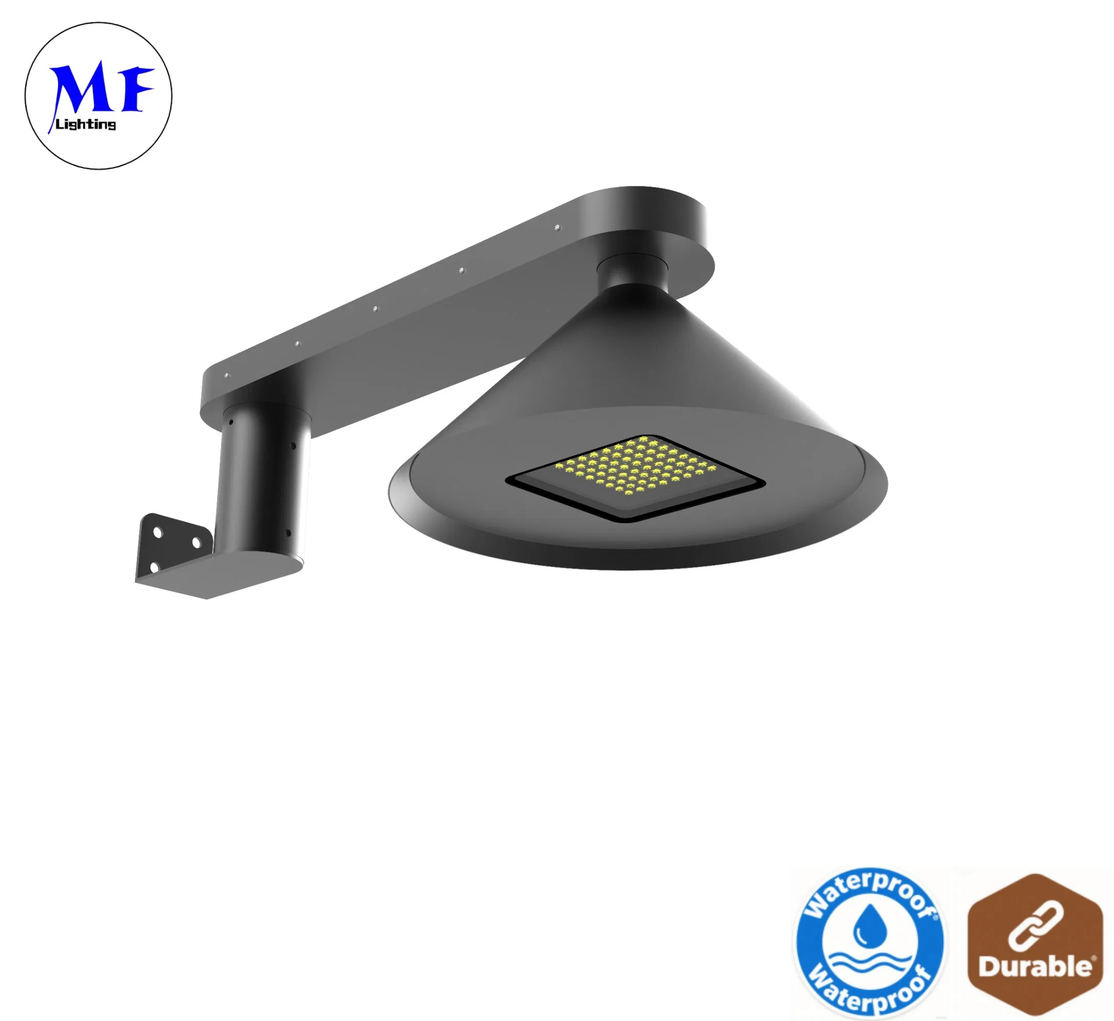 سعر المصنع 50W 60W 120W IP65 ضوء LED مثبت على الحائط من الألمنيوم لحديقة الفناء في الساحة وموقف السيارات وشارع الرصيف