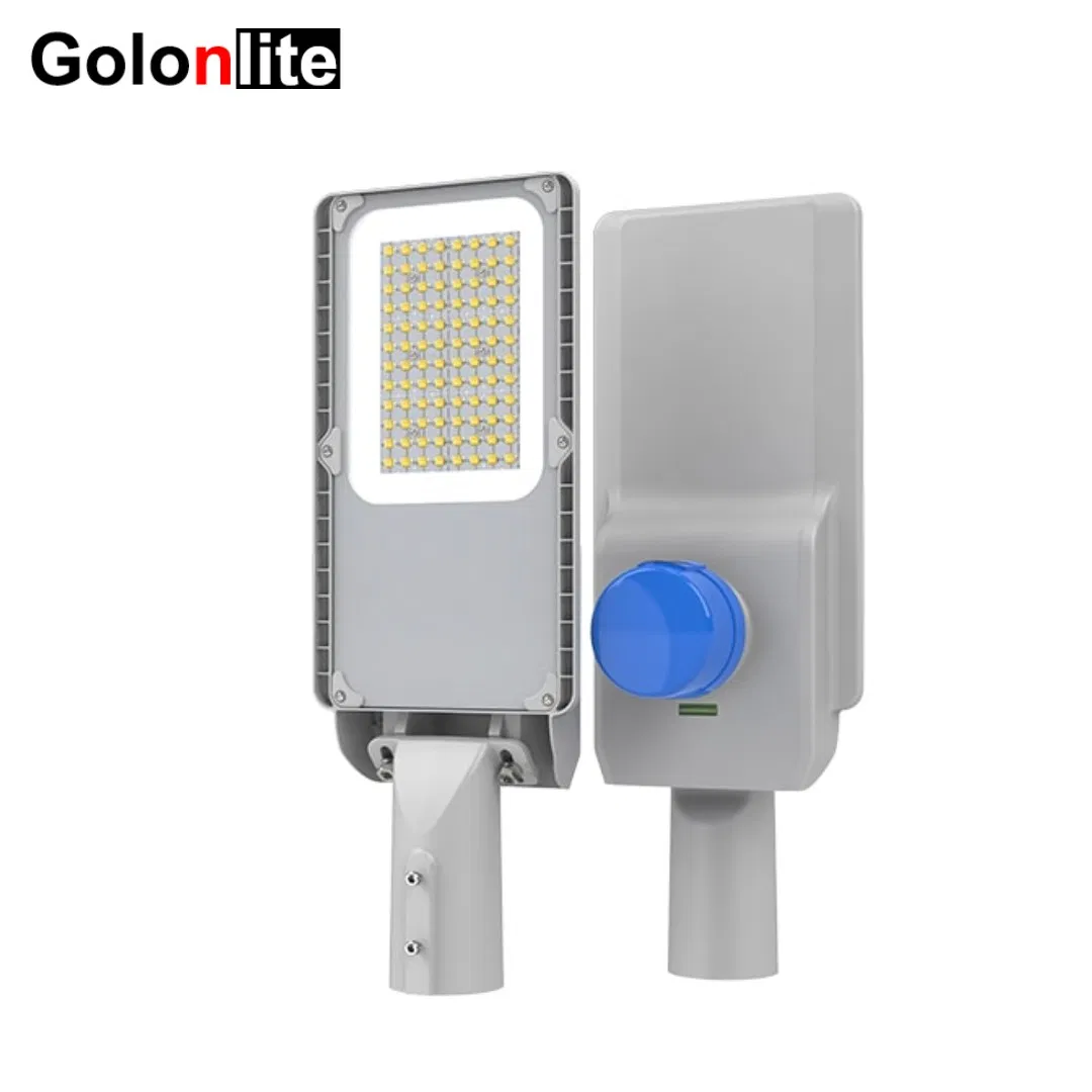 أضواء الشارع الذكية LED الخارجية للأمان تحكم NEMA 4000K 5000K مصباح الشارع الأبيض يعمل تلقائيًا عند الغسق إلى الفجر مع جهاز تحكم عن بُعد للحديقة والشارع