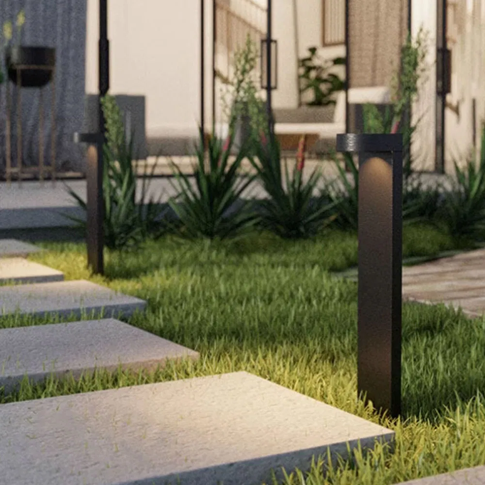 إضاءة عمود الحدائق الفاخرة بتقنية LED لتزيين الحديقة، مصباح حديقة، ممرات الأرصفة، إضاءة المناظر الطبيعية المنحنية