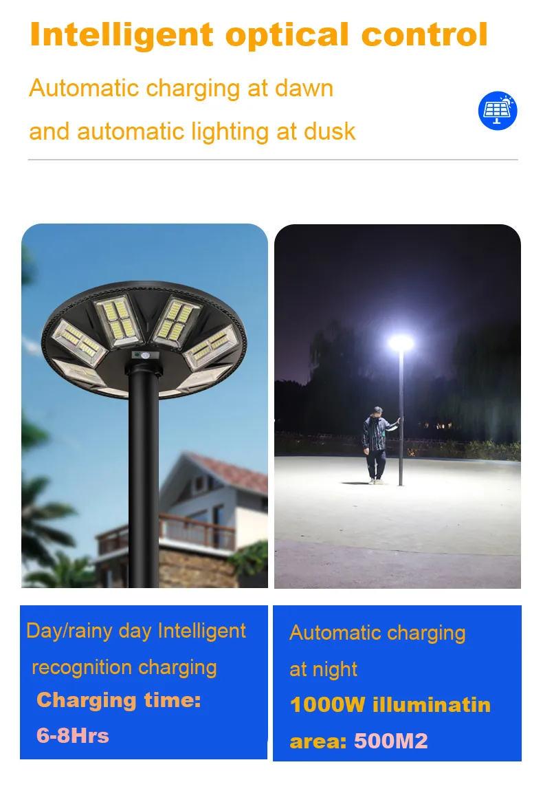 قاد [High Quality Solar UFO] ضوء لطريق حديقة ميدان Street Light with Motion Sensor (ضوء الشارع مع مستشعر الحركة