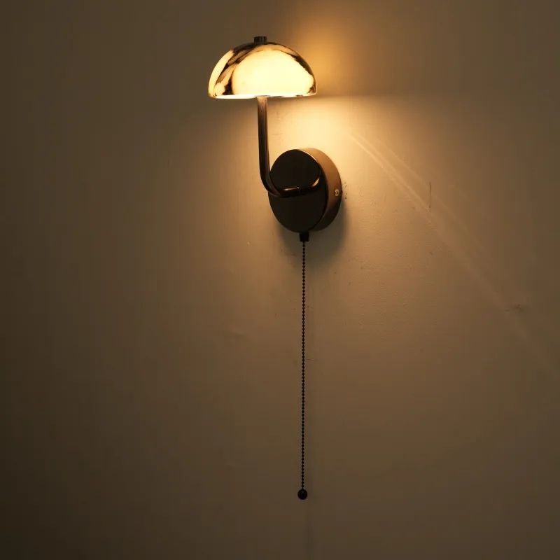 مصباح حائط زينة فاخر بإضاءة LED إيطالي لغرفة المعيشة أو مقهى أو معرض أو حديقة أو فيلا من الحجر الطبيعي الرخام (ZY-BG007)