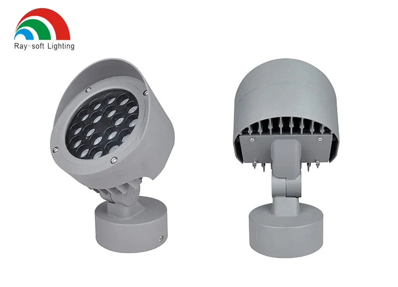 48W مصباح LED مضاد للتوهج IP65 ضوء كشاف خارجي دائري مثبت على القاعدة لغسل الجدران المعمارية