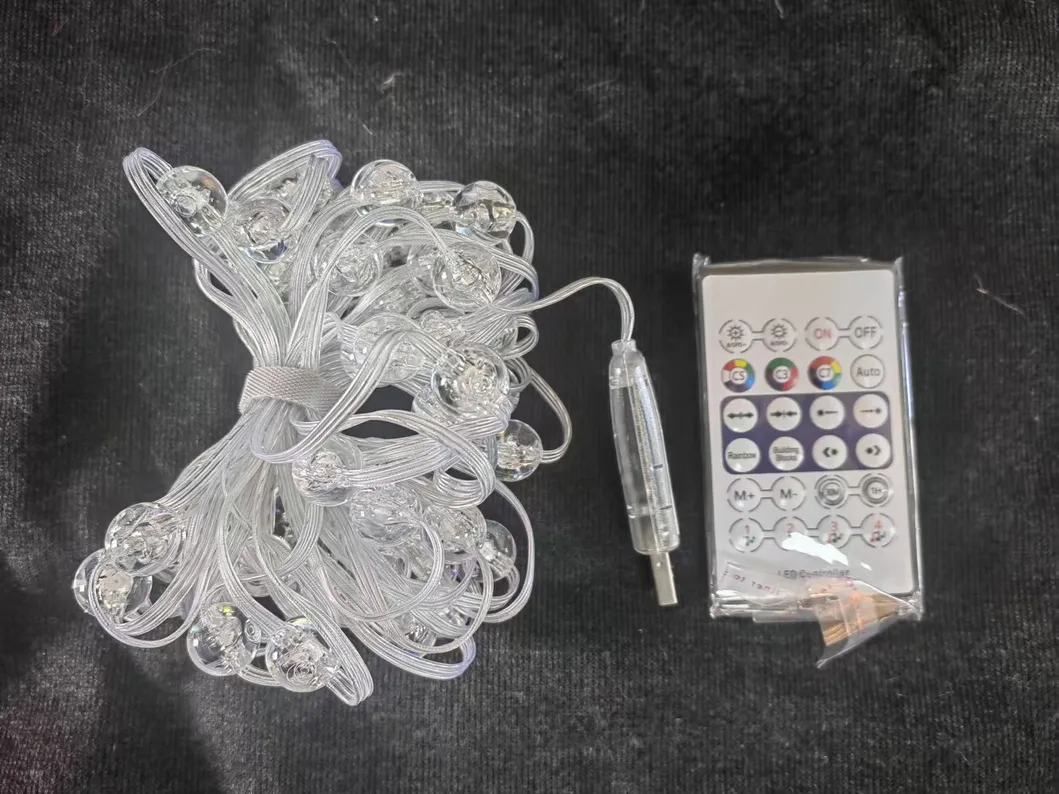 مصباح حبة LED جديد IP65 مع إضاءة RGB قابلة للتعتيم لتزيين الحدائق وزينة عيد الميلاد