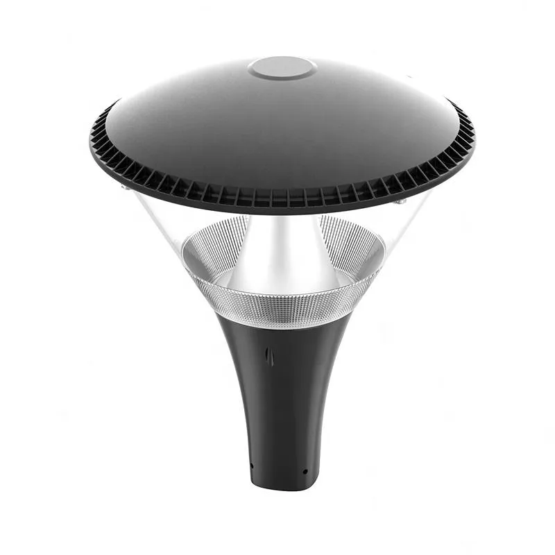 30W أضواء حديقة LED IP66 أضواء مناظر طبيعية مقاومة للماء مثبتة على أعمدة مع موزع شفاف أو مصنفر من مادة PC سطوع عالي