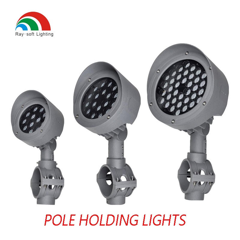 48W مصباح LED مضاد للتوهج IP65 ضوء كشاف خارجي دائري مثبت على القاعدة لغسل الجدران المعمارية