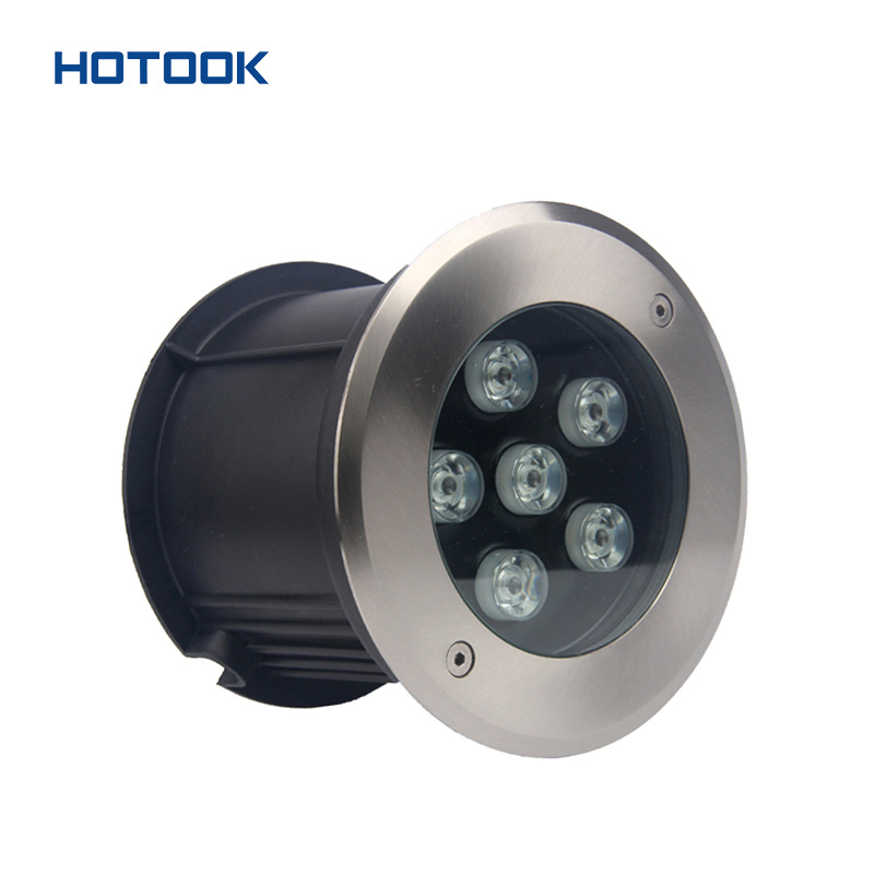 IP68 ضوء أرضي LED مقاوم للماء RGB ضوء إضاءة المناظر الطبيعية مدمج في الأرض للحدائق والساحات الخارجية IP68 ضوء تحت الأرض LED