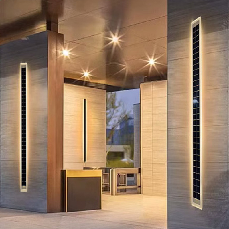 أضواء حديقة جدارية طويلة شريطية LED خطية خارجية عالية الجودة مقاومة للماء مصباح شارع IP65