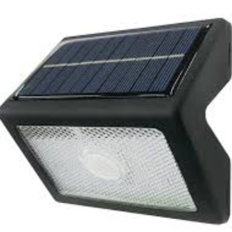ضوء حديقة خارجي يعمل بالطاقة الشمسية مع كاشف حركة باللون الأسود IP44 400 لومن