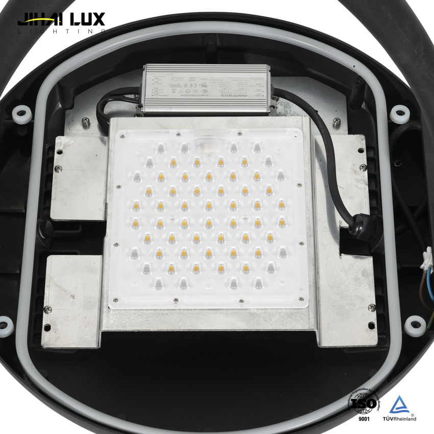 مصباح حديقة خارجي LED 30W 40W 60W 75W إضاءة فناء ساحة المناظر الطبيعية مثبت على عمود IP65 ضوء منطقة ذراع واحد/ذراع مزدوج