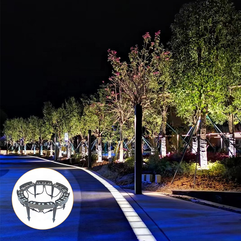 6W12W18W ضوء هوج تري LED ملون RGB IP65 ضوء بقعة ملون مقاوم للماء للحدائق وتنسيق المناظر الطبيعية حول الأشجار