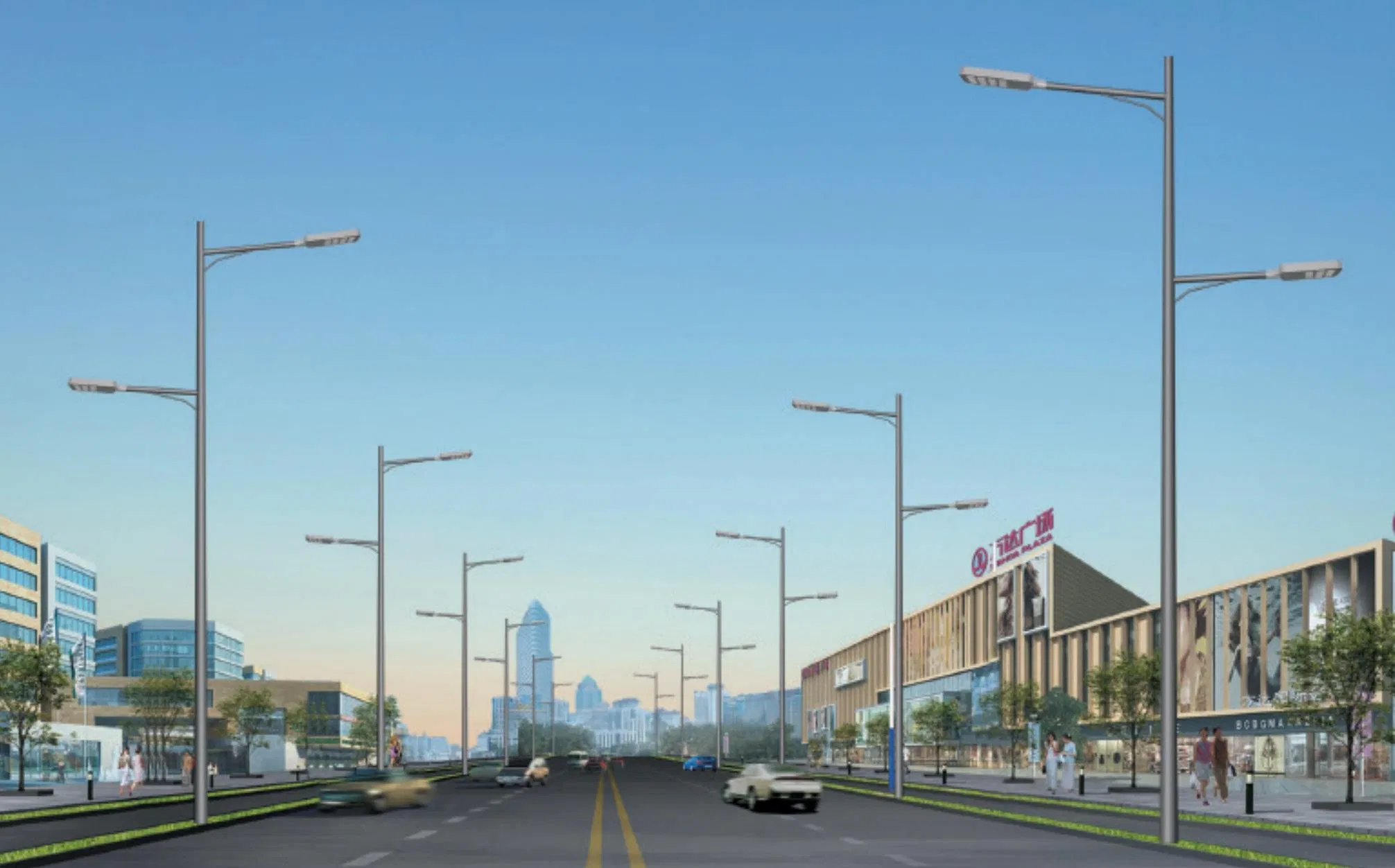 60W/80W جميعًا في واحد مصباح الشارع الشمسي LED المدمج للطاقة الشمسية مع مستشعر للحدائق