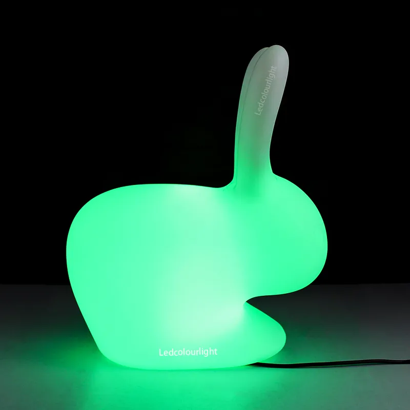 أضواء حديقة خارجية ملونة على شكل أرنب بتقنية دي إم إكس RGB