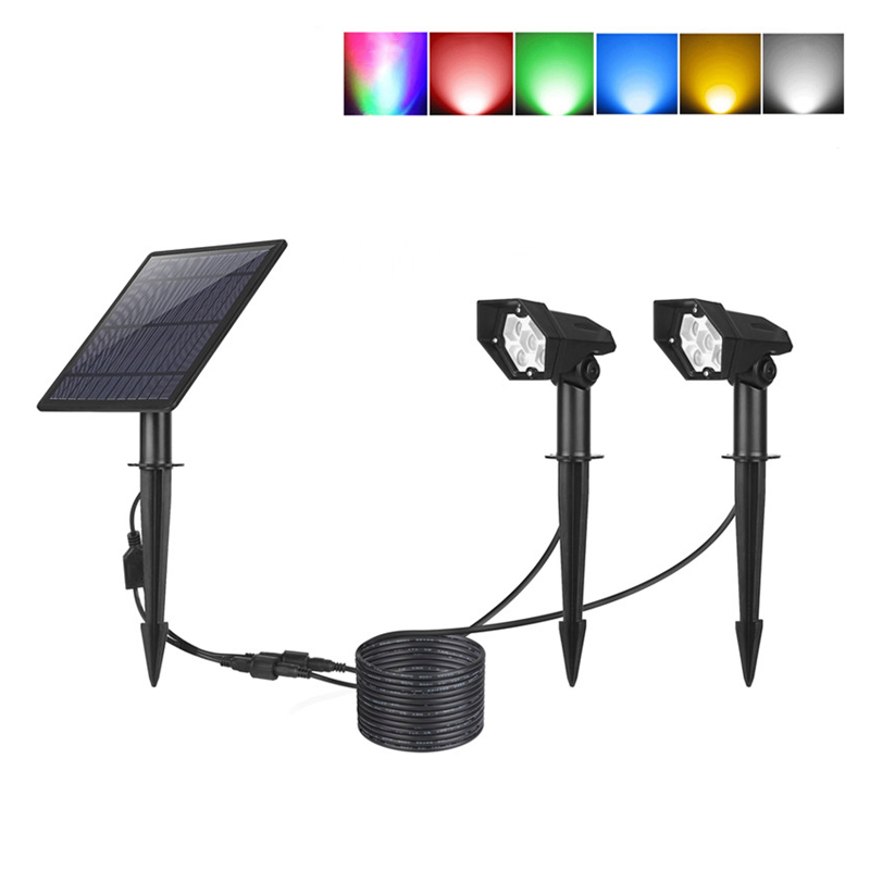 أضواء حائط شمسية خارجية LED RGB للحديقة المنزلية