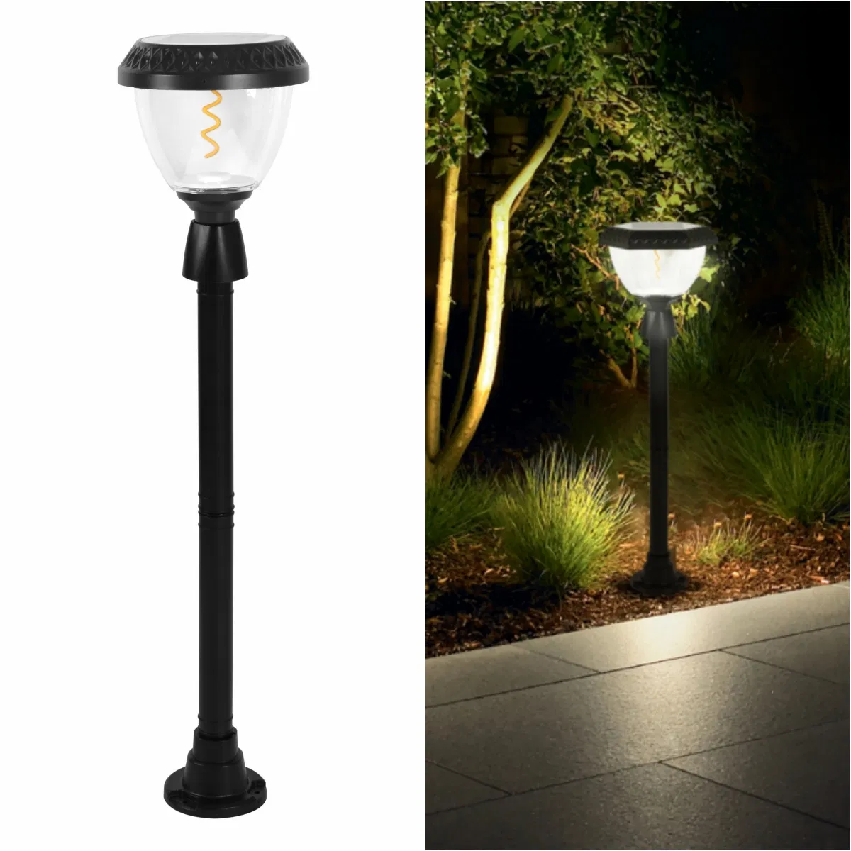 مصباح حديقة يعمل بالطاقة الشمسية LED صديق للبيئة مع تحكم ذكي