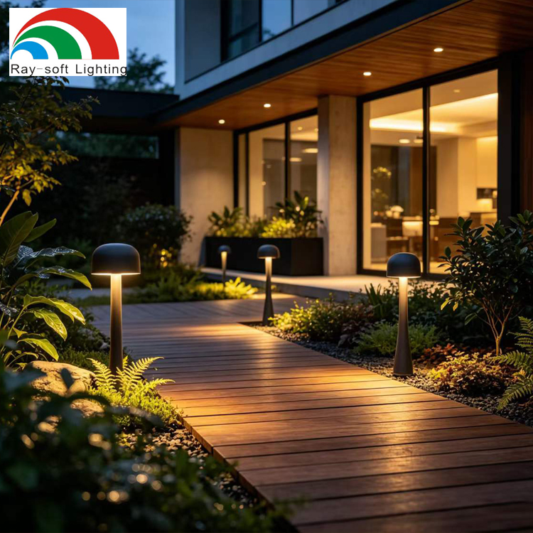 حديث بسيط 12W LED IP65 مقاوم للماء في الهواء الطلق من سبائك الألومنيوم إضاءة ممر الفيلات حديقة المناظر الطبيعية إضاءة العشب عمود الإضاءة