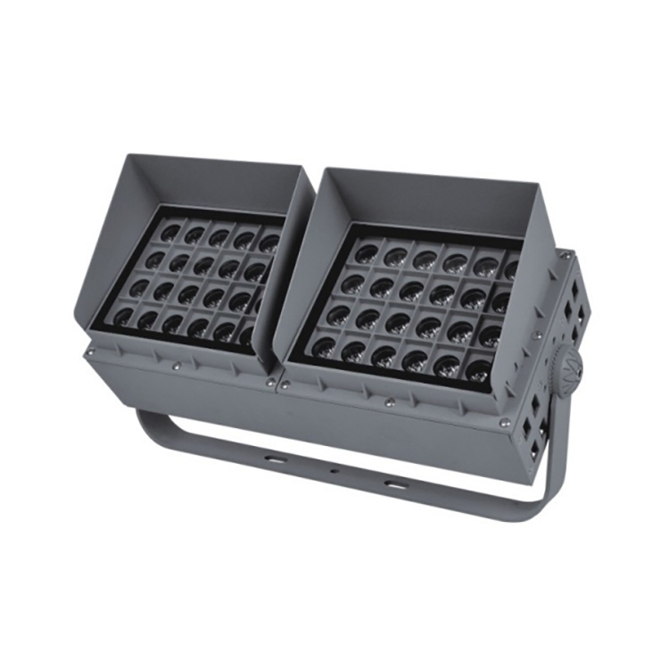 DMX512 وحدة إضاءة مزدوجة الرأس مع تحكم خارجي، مصباح شجرة LED مربع مضاد للتوهج، إضاءة جدارية خارجية لمسطحات الفيلات مقاومة للماء