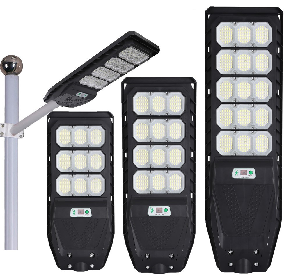 مصنع الطاقة الشمسية في الصين من الألمنيوم 2000/1000/800/600/500W/400/300/200/100W مستشعر LED IP66 شارع خارجي متكامل مع كاميرا مصباح حديقة LED COB من ABS مصباح فيضان على الجدار للطريق