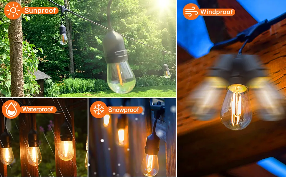 حديقة خارجية IP65 15m ضوء عيد الميلاد LED تجاري