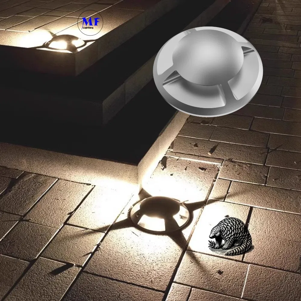 سعر المصنع 12V IP65 ضوء ممر LED مقاوم للماء ضوء مدفون تحت الأرض للحدائق والأرصفة مع تعديل زاوية الإضاءة الديناميكية