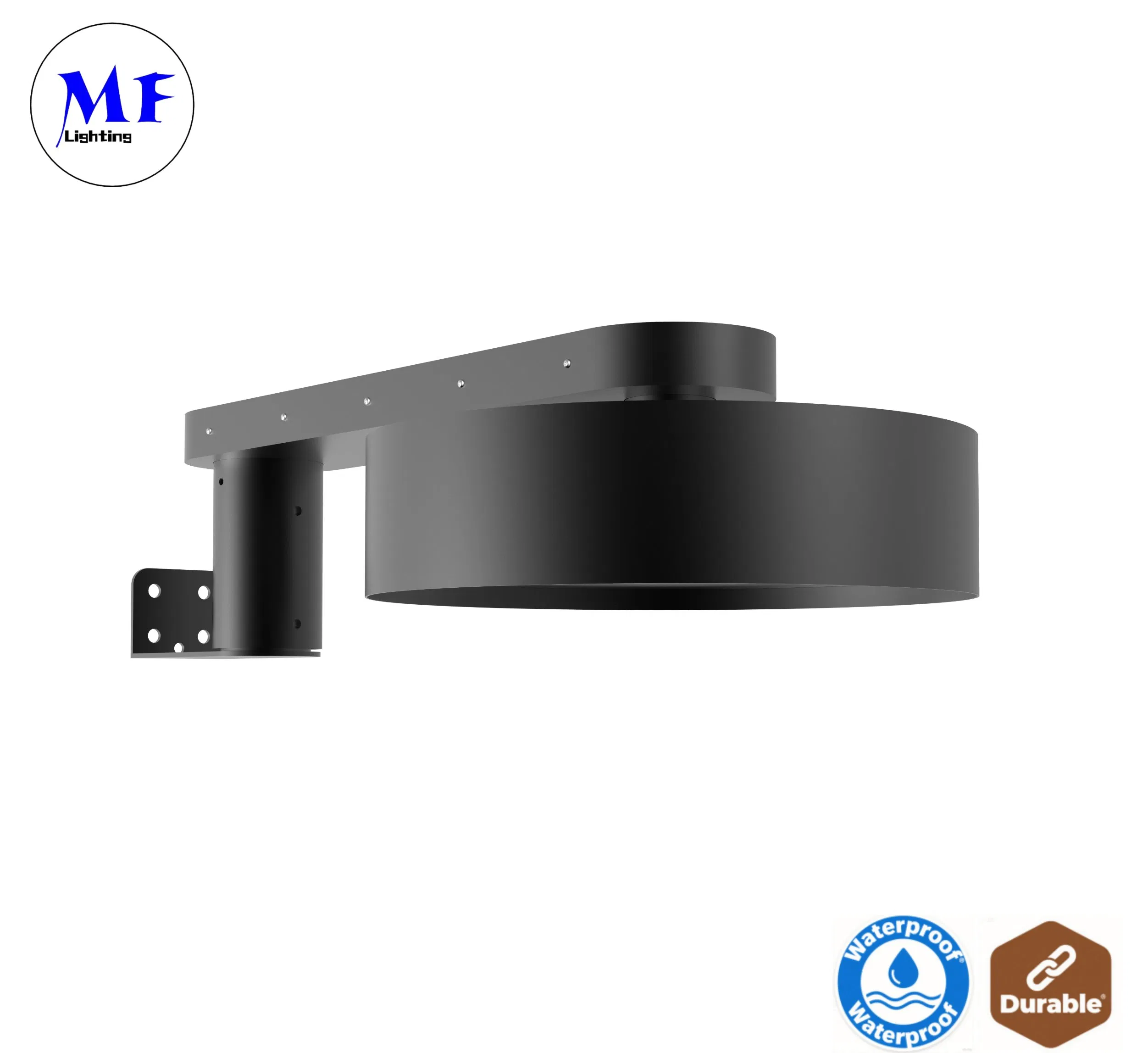 سعر المصنع 50W 60W 120W شكل مظلة IP65 ضوء حديقة ساحة عمود LED مثبت على الحائط من الألومنيوم لساحة انتظار السيارات والممرات والشوارع